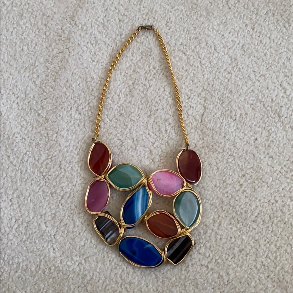 Precious stone necklace